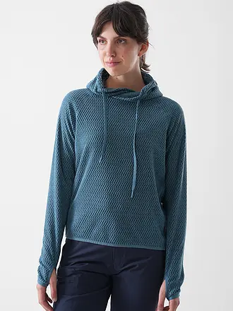 MERU | Giacca in pile da donna Calais con cappuccio | petrol